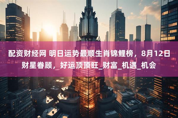 配资财经网 明日运势最顺生肖锦鲤榜，8月12日财星眷顾，好运顶顶旺_财富_机遇_机会